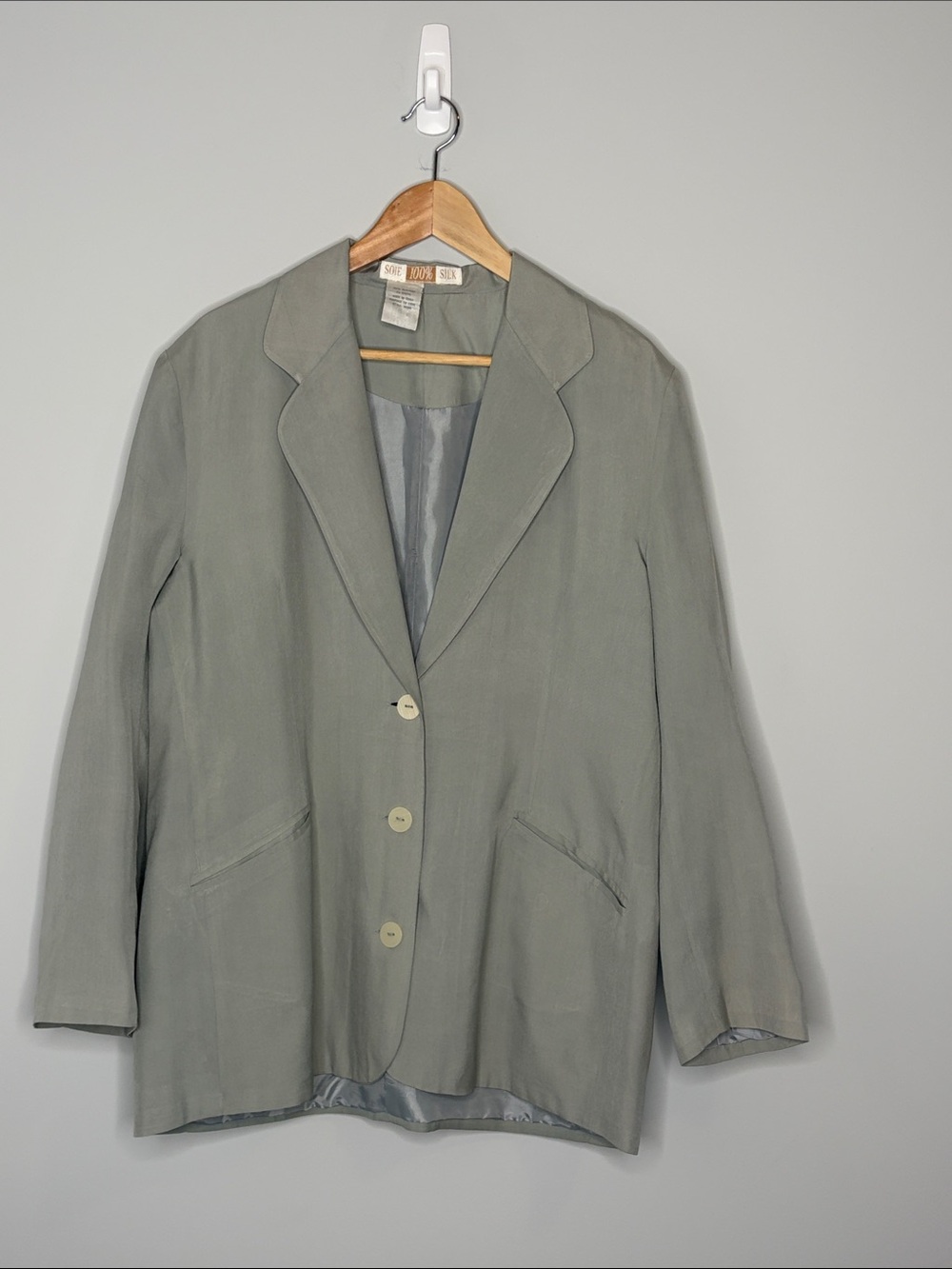 Light Gray Women's Notch-Lapel Blazer